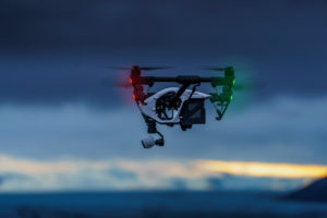 Drone flying over The Jokulsarlon Glacial Lagoon, Iceland Drone flying over The Jokulsarlon Glacial Lagoon, Iceland